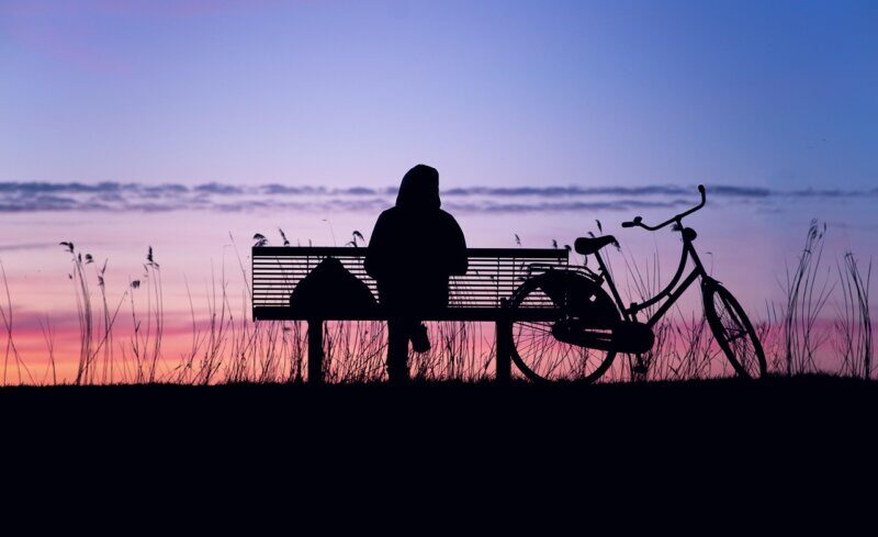 sunset, silhouette, twilight, landscape, nature, freedom, lonely, peace, relaxation, atmospheric, atmosphere, loneliness, bicycle, red sky, vote, only, polder, bench, lonely, lonely, lonely, lonely, lonely, peace, peace, peace, loneliness, loneliness